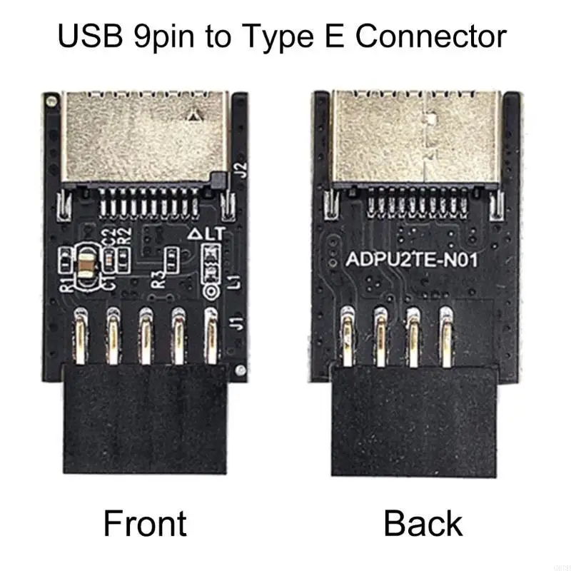 G6DD Motherboard USB 2.0 9Pin Front Panel Header to USB C/TypeE Adapter, 9pin to USB C Converter Fast Data Transfer