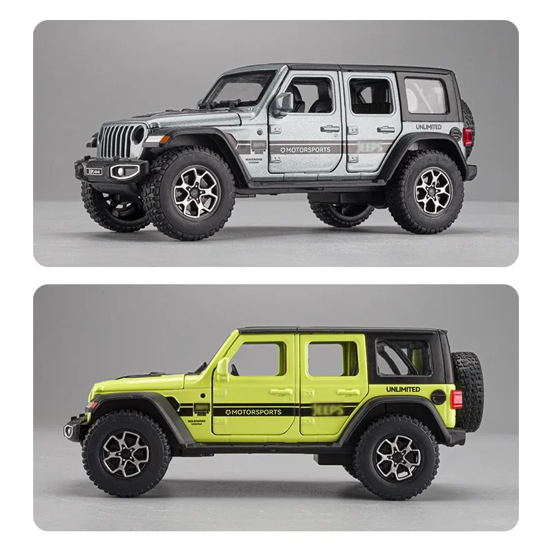 Jeeps Wrangler Sahara 1:32 Off-Road Alloy Car Diecasts & Toy Vehicles Car Model Sound and light Car Toys Gifts