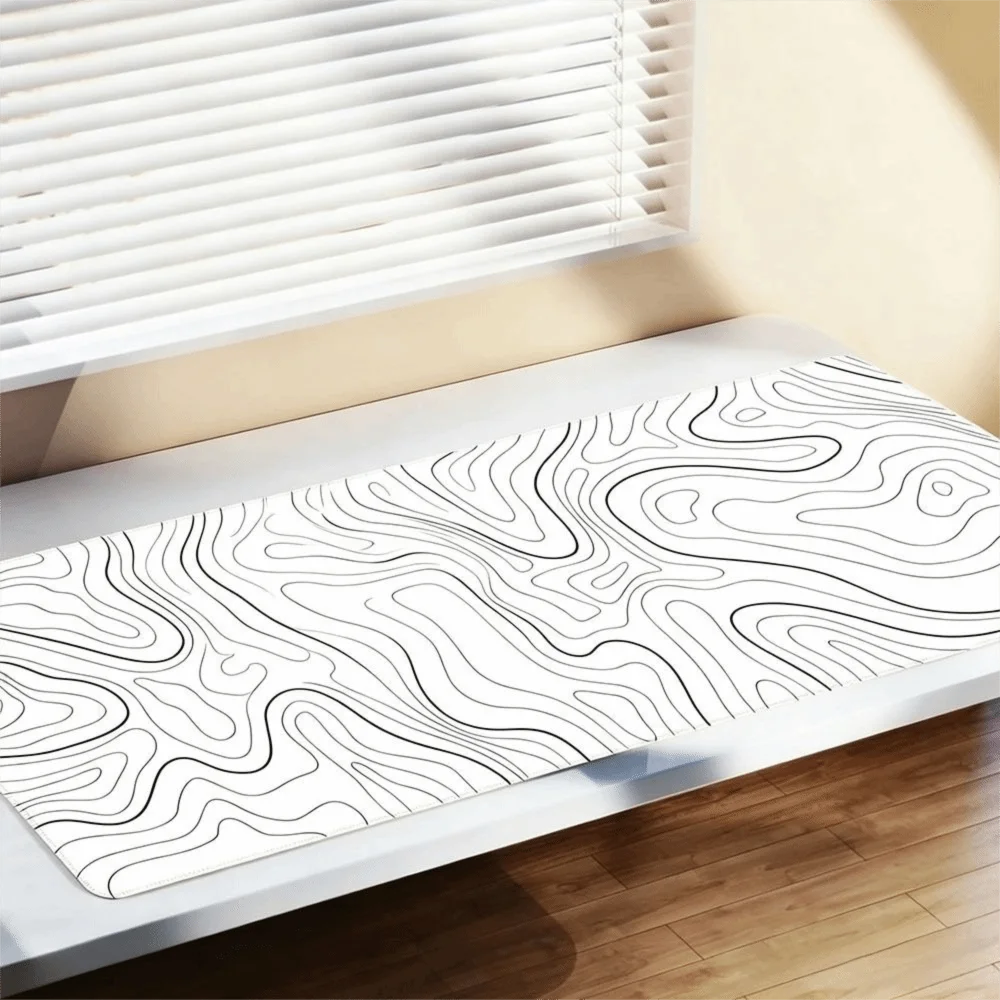 Professional Gaming Topographic Shape Gaming Mouse Pad Anti-Slip Wear-Resistant Keyboard Pad Table Mat Office Use