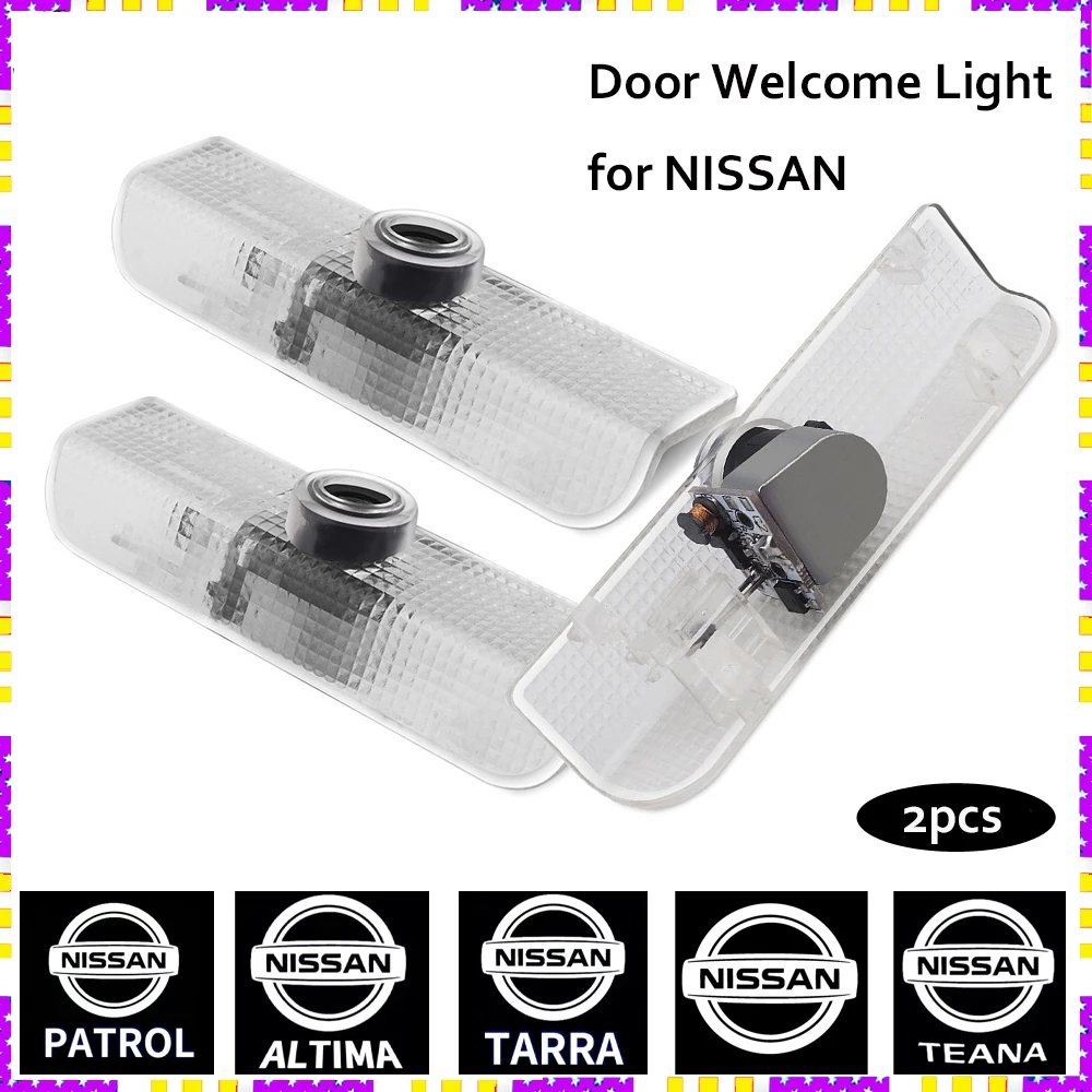 

2Pcs Car Door Welcome Light Logo For 2004-2022 NISSAN ALTIMA TARRA PATROL TEANA ARMADA MAXIMA QUEST TITAN Car Accessories