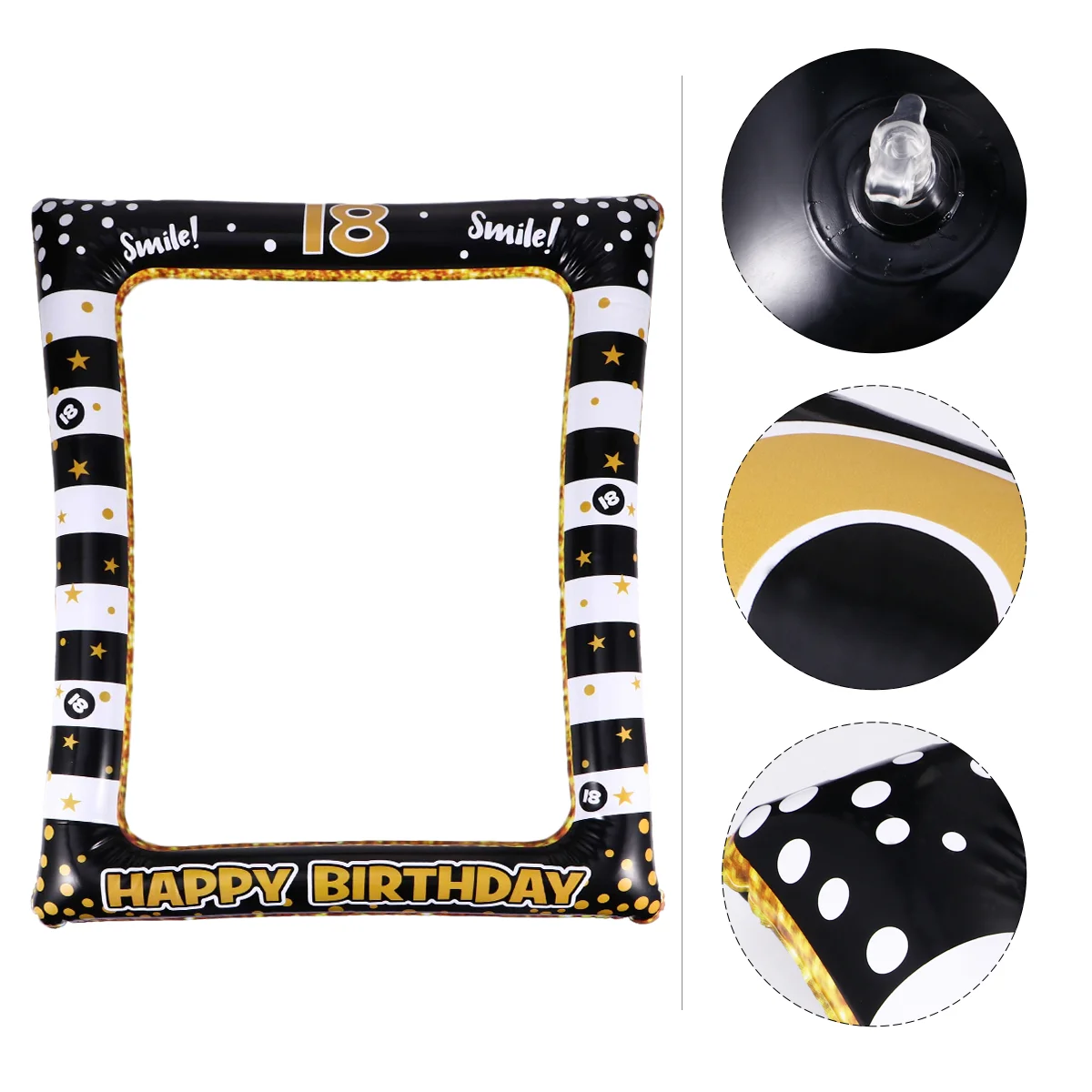 1pc Inflatable Photo Frame Birthday Party Supplies PVC Plastic Selfie Photobooth Props Child Friendly Costume Decoration