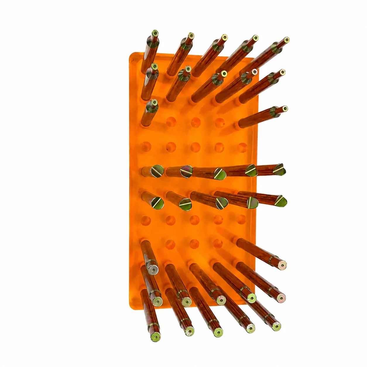 34PCS High Precision Gem Dopsticks Set Diameter 6MM Length 65MM Gemstone Dop Stick with Storage Box Stone Faceting Grinding Tool