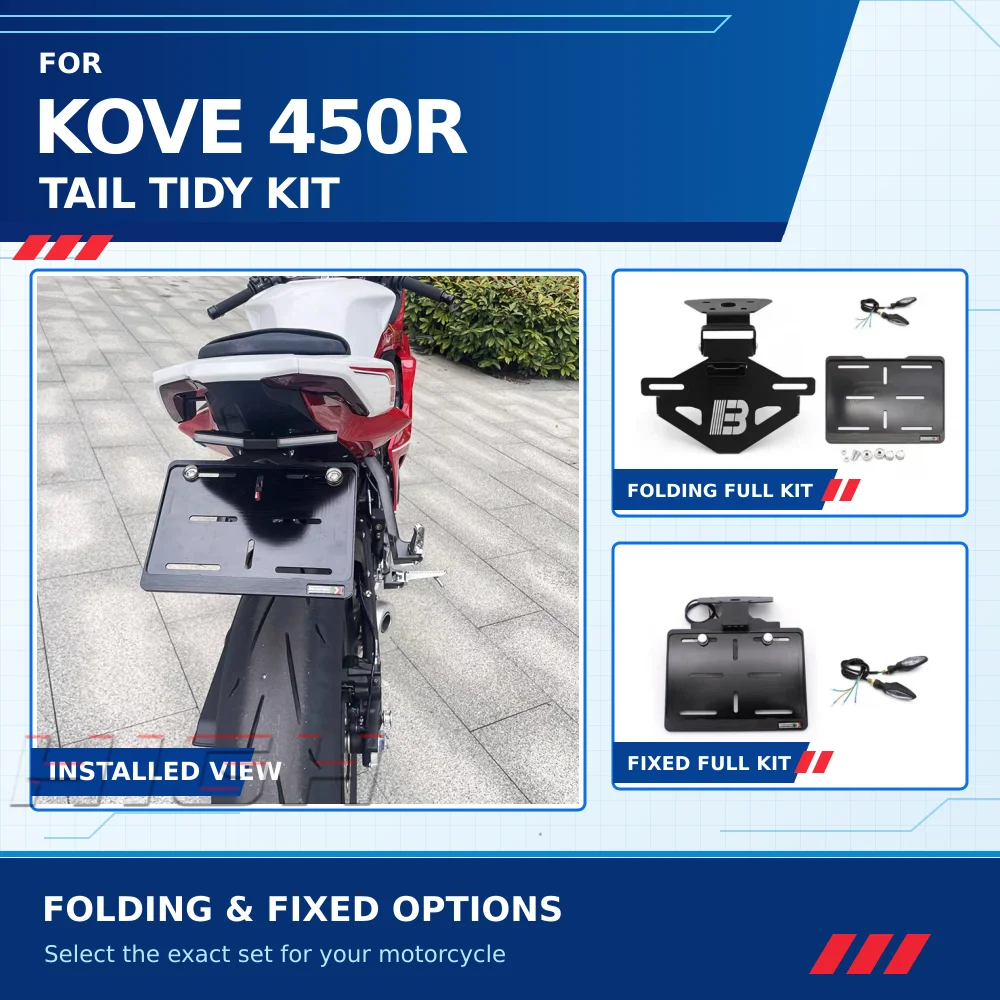 FOR KOVE 450R Modified Short Tail Number Plate Bracket  License Plate Holder Rear Registration