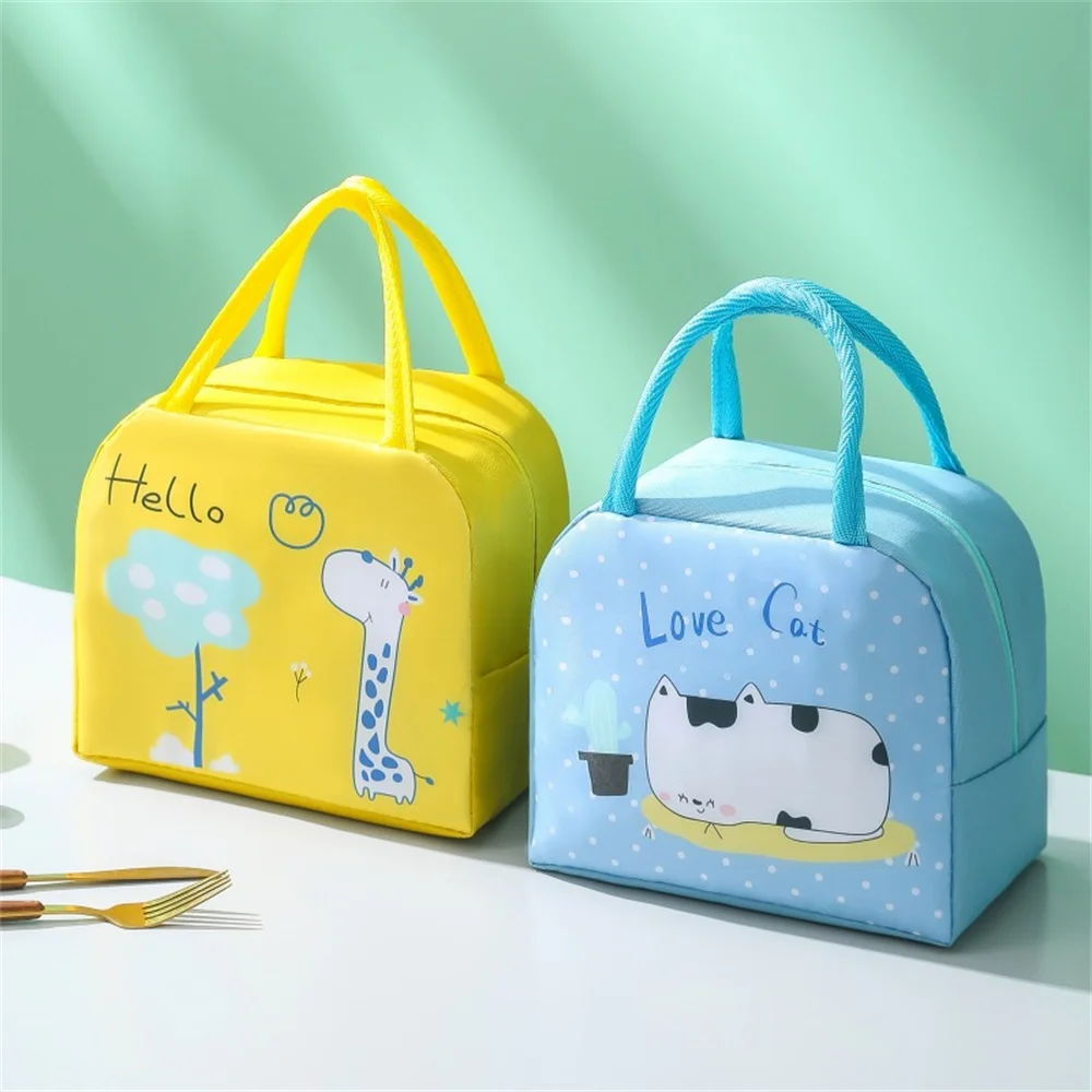 Cartoon Bento Bag Lunch Box Bag borsa isolante per adulti Kids School Work Lunch Bag Food Fresh Cooler Bags borsa per il ghiaccio da viaggio