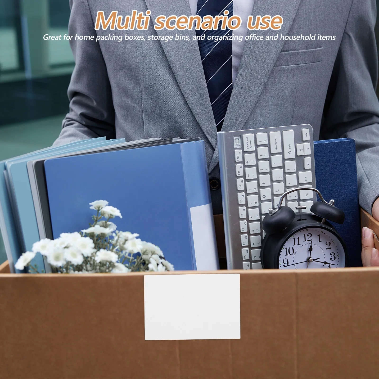 50Pcs White Blank Removable La - Home Office Box ulasan dan harga