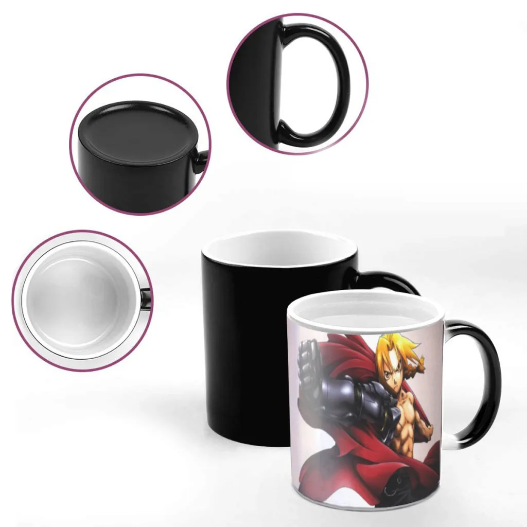 Anime Fullmetal Alchemist Coffee Mugs Creativ Color Changing Milk Tea Cup Ceramic Magic Heat Sensitive Mug Gifts