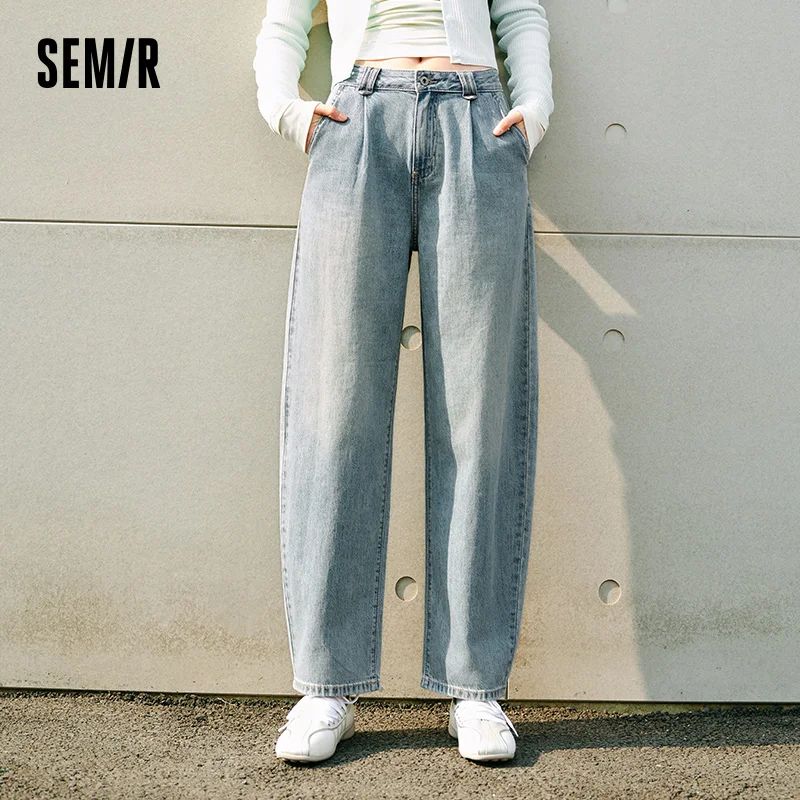 Semir Jeans Women Loose Tapered Trousers Comfortable 2025 New Spring Banana-shaped Trousers Height-enhancing