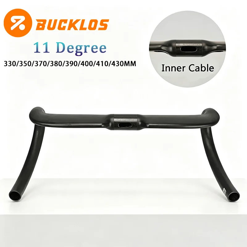 

BUCKLOS Bicycle Handlebar Carbon Fiber Racing Bicycle Handle Bar 330/350/370/380/390/400/430mm Bike Handlebar