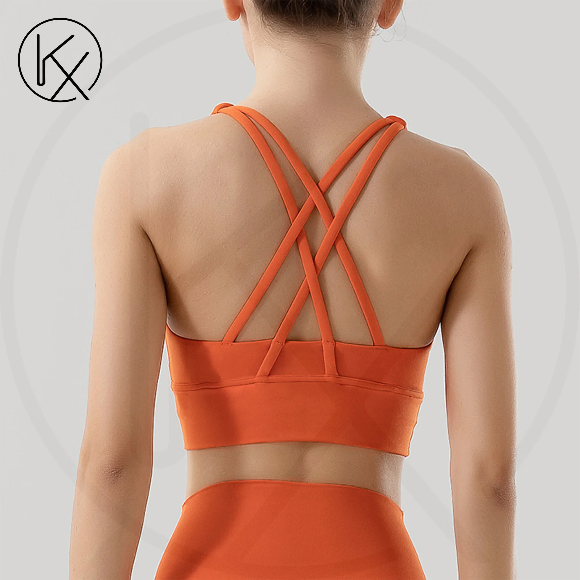 

kaixiggmm Nylon top women's bra sexy top women's breathable underwear women's fitness yoga sports bra women's gym
