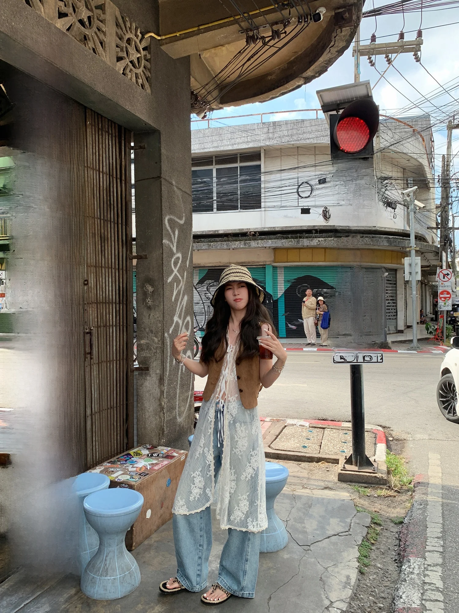 

Летний кардиган Aonline Roman Holiday с длинными рукавами, кружевными вставками и эффектом перекрытия, свободного кроя, для отпуска