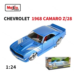 Maisto 1:24 1968 Chevrolet Camaro Z 28 Static Die Cast Vehicles Collectible Model Car Toys