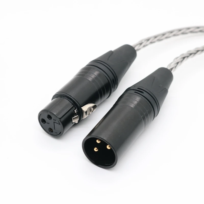 ivipQ-53 Hifi XLR Cable High Purity 8-Core Graphene XLR Male to Female Audio Cable for Microphone Mixer