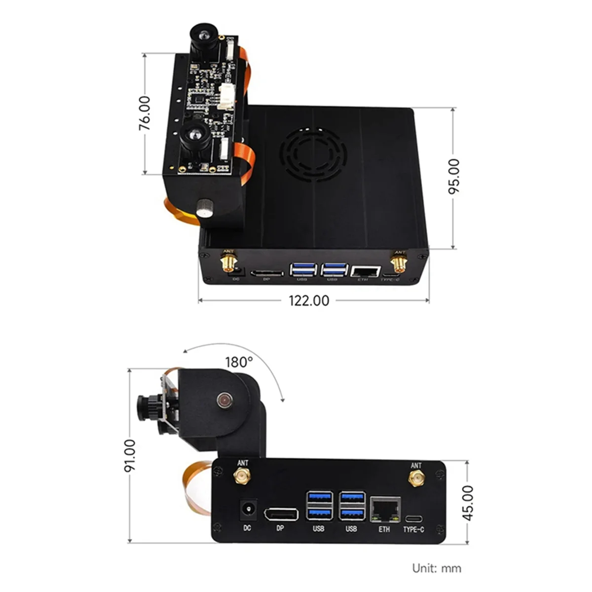 New For Jetson Orin Nano NX Aluminum Enclosure Development Boards Portable Camera Stands Metal Case Enclosure - Image 5