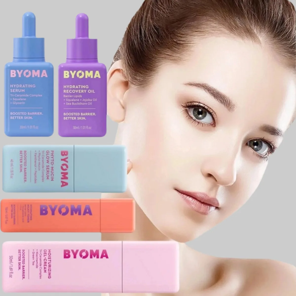 

BYOMA Никотинамидный гель-крем для лица тройного действия: улучшение цвета лица, осветление и увлажнение. Натуральная эссенция для ухода за кожей.