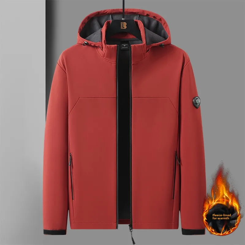 

Водонепроницаемое ветрозащитное пальто на подкладке из мягкого ell Jaet, мужское и женское уличное теплое пальто с капюшоном, осень-зима, новинка Sle KFGZ