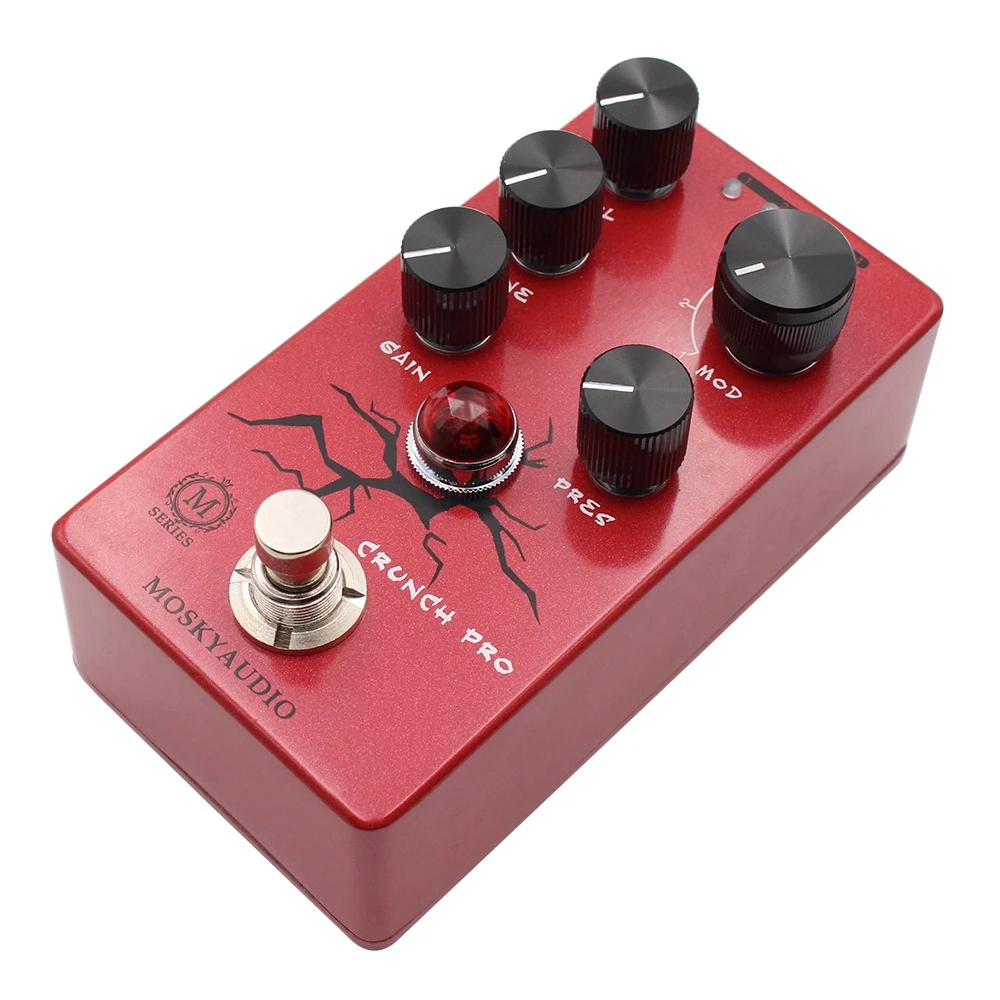 Mosky Crunch Pro 4-mode guitar effect pedal with volume increment button