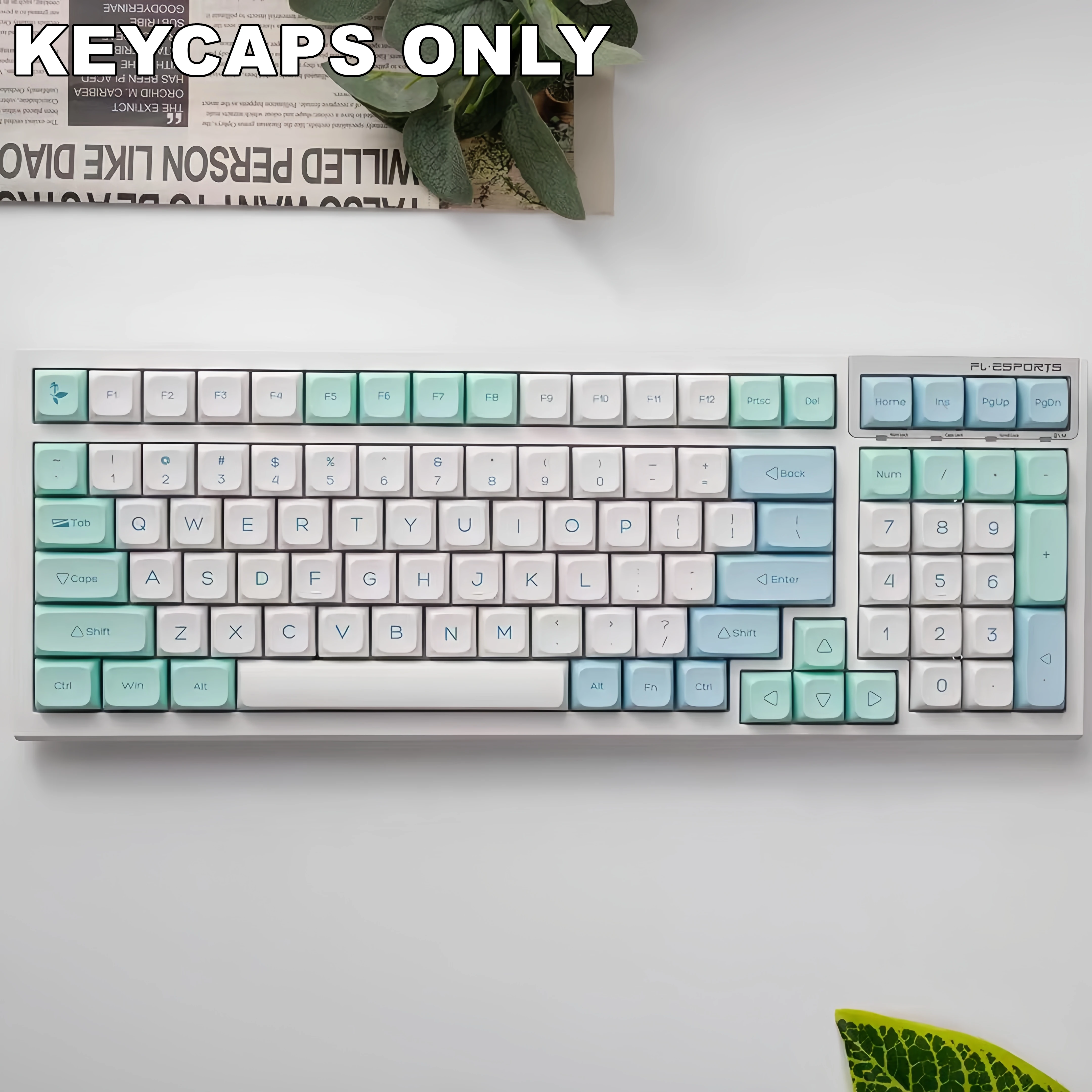 135 tasti Ice Crystal Mint PBT XDA Keycaps Dye-Sublimated Legends Keycap Set per Mx Cherry Gateron Switch Kit tastiera meccanica