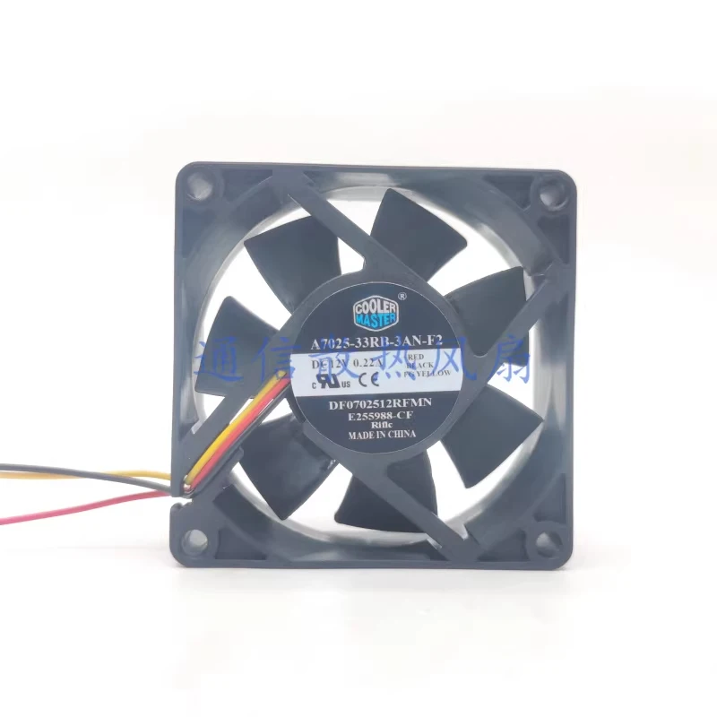 

HTS For Cooler Master DC12V 0.22A A7025-33RB-3AN-F2 3-pin 7cm Cooling Fan 1PCS