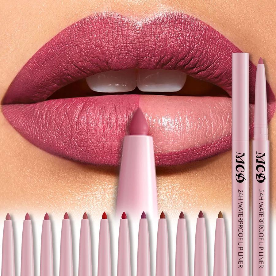 1PC Waterproof Matte Lip Liner Contours Lips in Shades Lipstick Natural Color Lip Korean Makeup Hydrating Lip Cosmetic Gifts