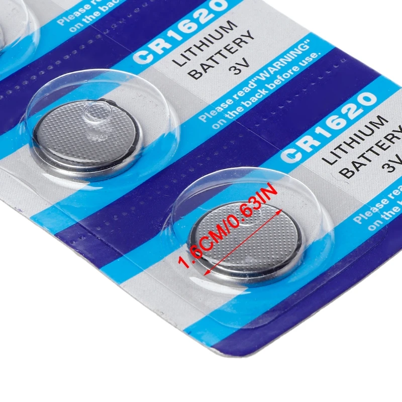 5ชิ้นCR1620ปุ่มแบตเตอรี่3โวลต์ลิเธียมBateriaเปลี่ยนKCR1620 LM1620