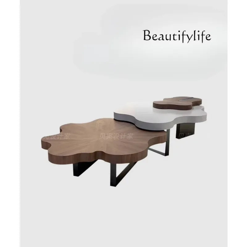 Zc Muebles Para Hogar High-end Paint Drawing Irregular Cloud Coffee Table Living Room Home Light Luxury Designer Combination