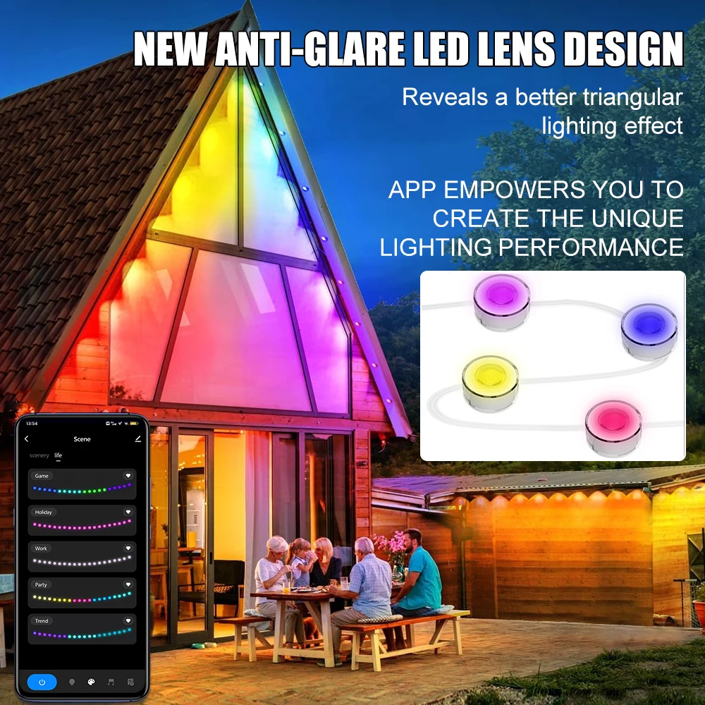 スマートWIFI RGB屋根裏照明屋外ライト防水常設ライトク - Smart Garden Outdoor のレビューと価格