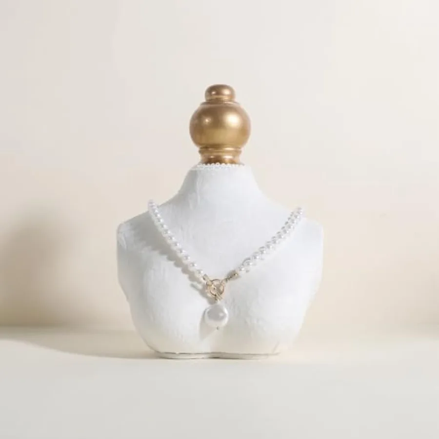 

Бархатный держатель для ожерелья, подставка для белого ювелирного ожерелья, дисплей для продажи, ожерелье-манекен для ювелирных изделий, ожерелье, бюст, je