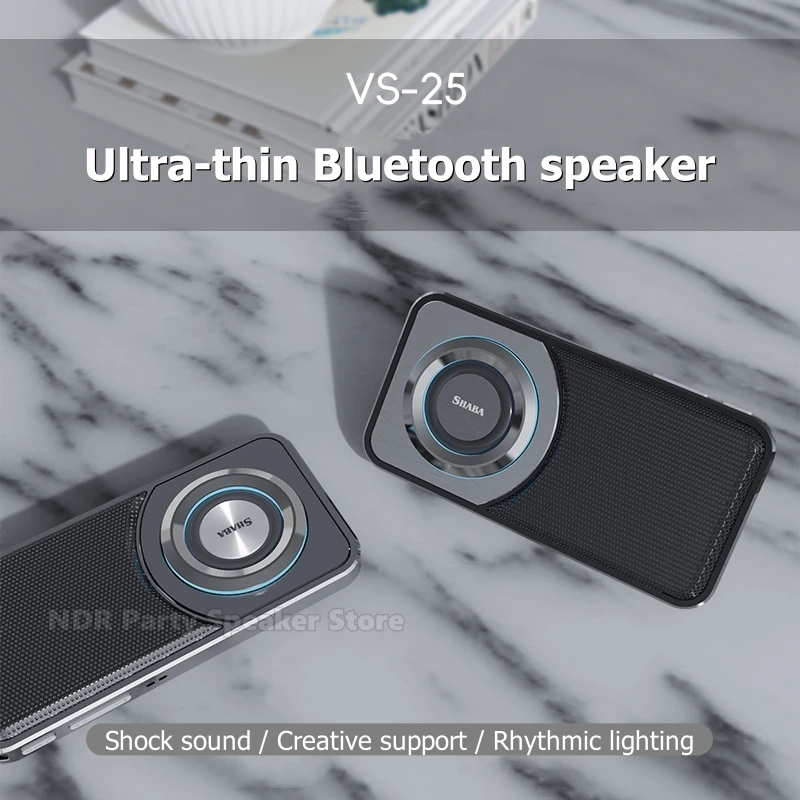 VS-025 Беспроводной Bluetooth-динамик Вставка TF-карты для воспроизведения Кронштейн для мобильного телефона Сабвуфер FM-радио Портативный ультратонкий маленький звук