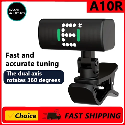 Imagen 1 del producto SWIFF Rufu A10R Afinador de guitarra Ukelele Afinador electrónico para principiantes Mini portátil