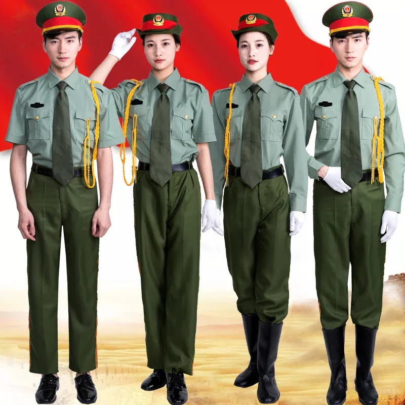 New Arrive Army Chorus Performance Suit  for Women  Military Uniform Band Drum Team Stage Military Clothing