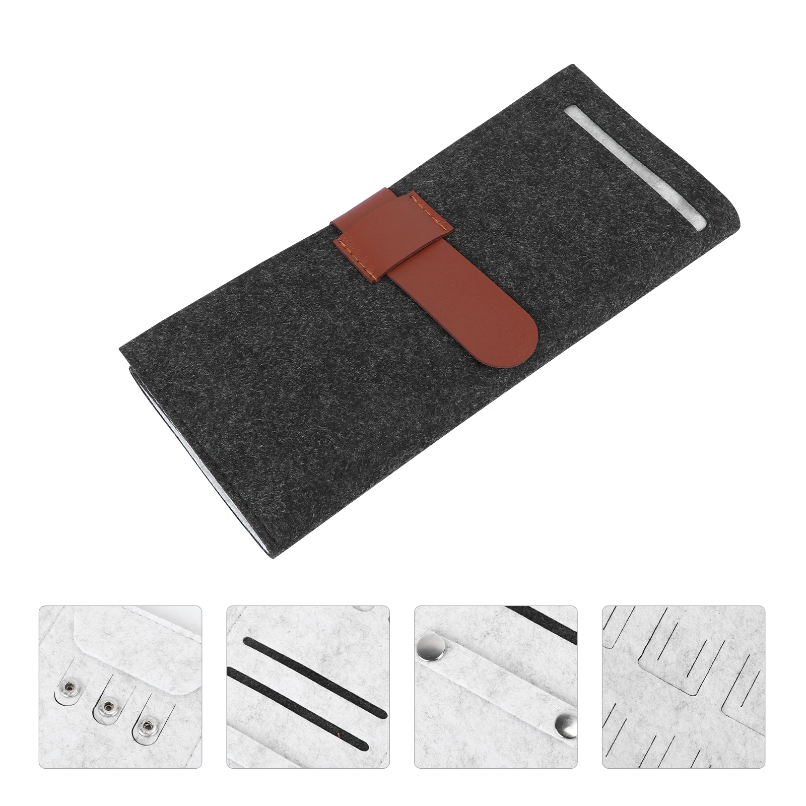 

Felt Jewelry Storage Roll Travel Case for Necklaces Earrings Bracelets Lightweight ganizer Pouch Gift Jewelry Box Storage