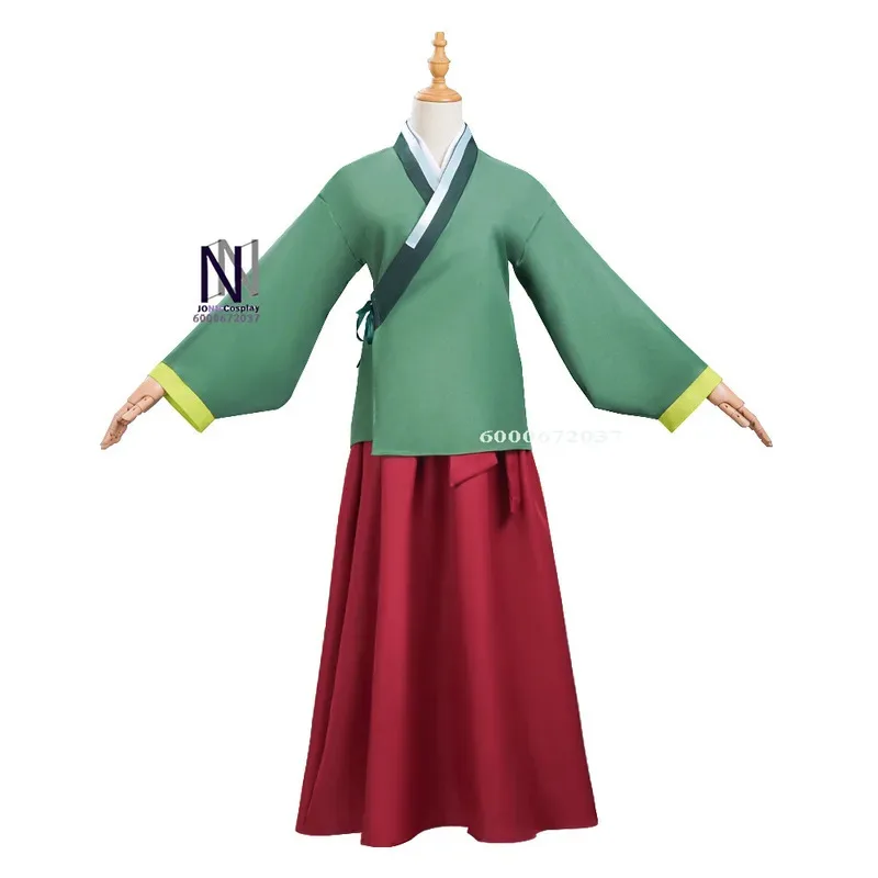 

CyMaomao Cosplay Costume Wig Anime The Apothecary Diaries Dress Skirt Green Top Kusuriya No Hitorigoto Halloween for Women