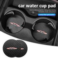 2pcs Car Cup Anti-Slip Carbon Coaster Bottle Pad Accessories For MINI Cooper Works R56 F56 R53 R60 Clubman JCW Countryman