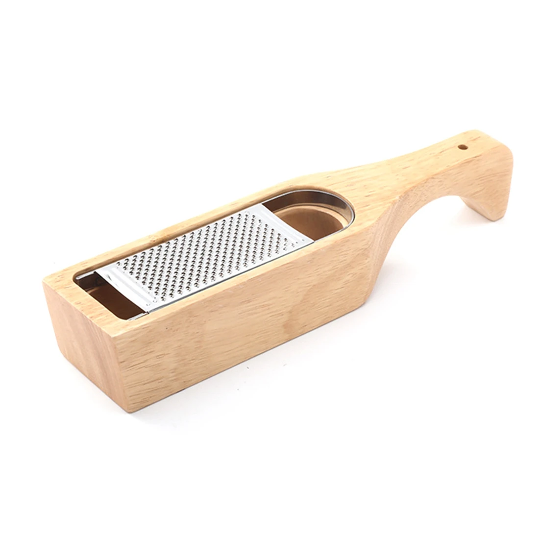 

Latest Stainless Steel Cheese Grater With Removable Acacia Wood Collector Cheese Grater With Box Cheese Tools Server