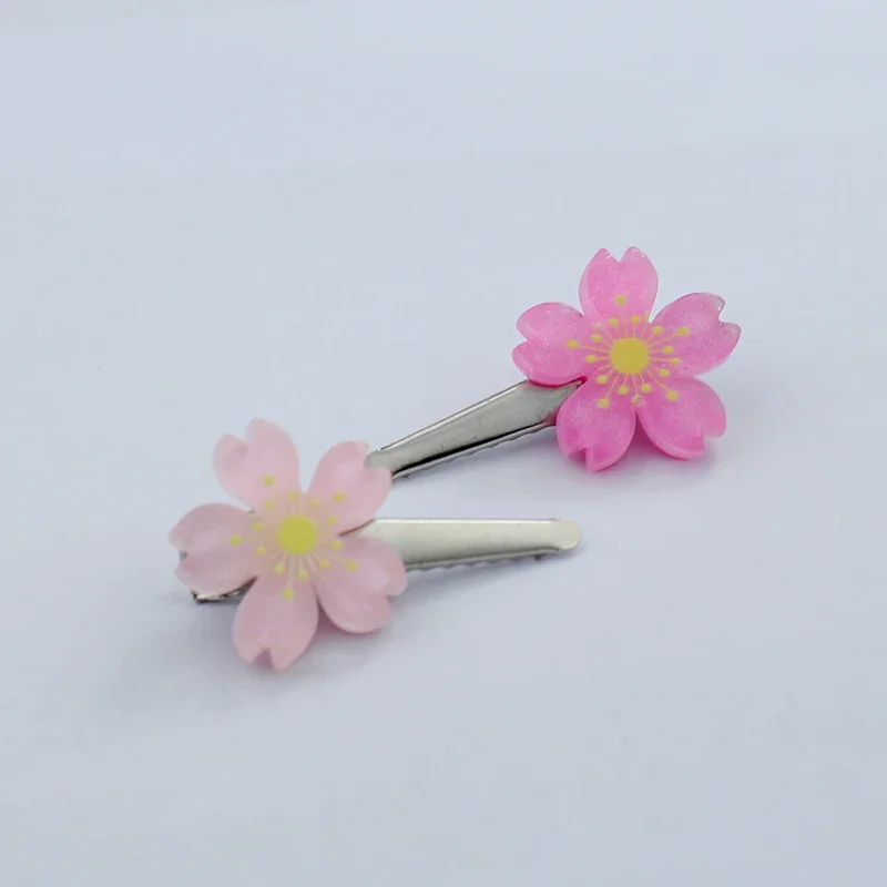 Anime Miyazono Kaori Cosplay Props Pink Sakura Hairpin Cute Sweet Girl Gift Women Hair Clip Accessories