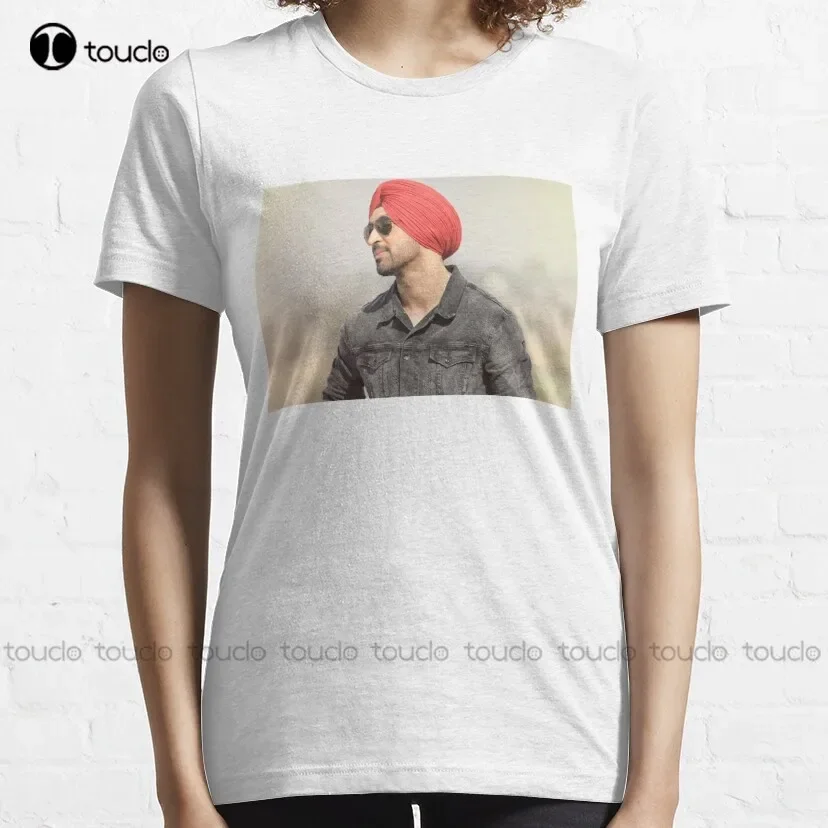 Diljit dosanjh homem bonito camiseta branca das mulheres camisa moda lazer criativo engraçado harajuku t camisas Xs-5Xl tamanho retro