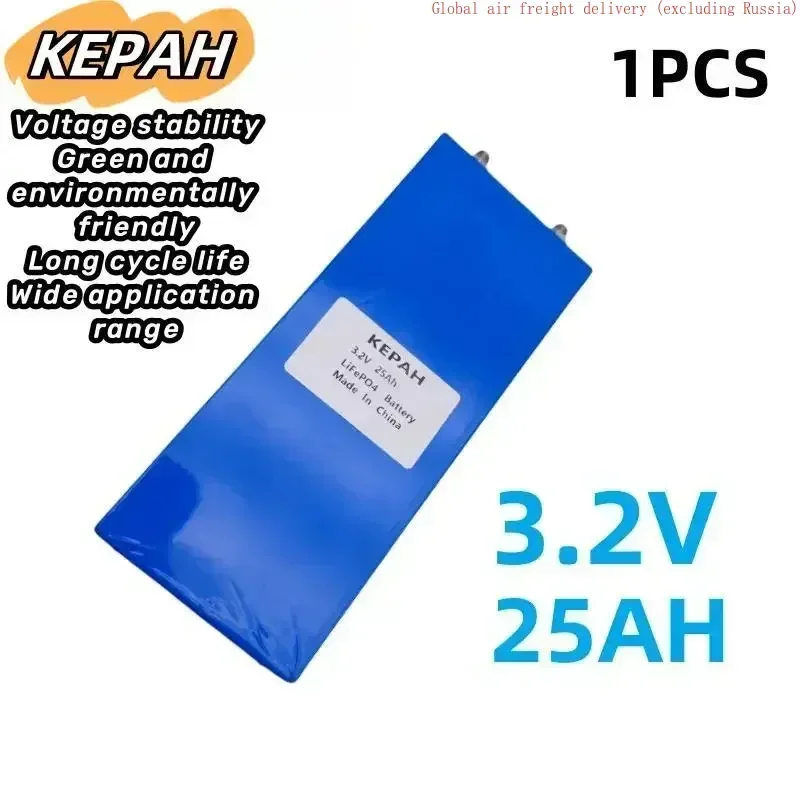 LiFePO4 3.2V 25Ah Battery Cell Lithium Iron Phosphate Deep Cycles for DIY 12V 24V 36V 48V Solar Energy Outdoors Power, EV Boats