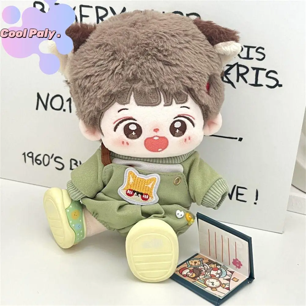 

1 set Dress Up 20cm Cotton Doll Clothes DIY Clothing Jumpsuits Animal Hoodie Suspender Pants Lovely Headdress