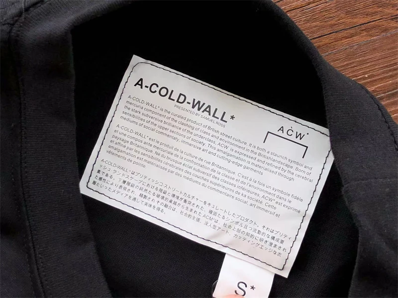 A-COLD-WALL* T-Shirt Men Women Industrial Style A COLD WALL Top Tee ACW T Shirt