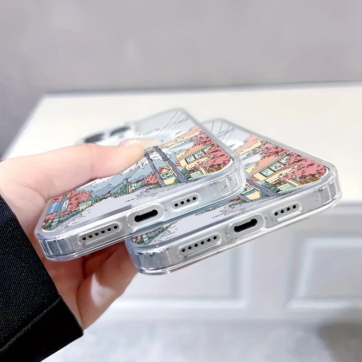 Fuji Cherry Blossom Pattern Phone Case For IPhone 18 17 16 15 14 13 12 11 Pro Xs Max Plus Air Mini XR X 17e 16e Magsafe Cover view 5