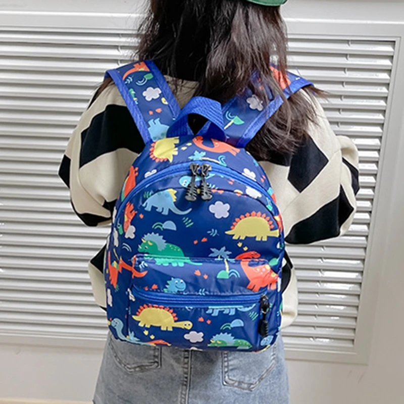 Mochilas de dinossauro dos desenhos animados para adolescentes, Cute Kindergarten Schoolbag, impermeável Kids Book Bags, sacos animais para meninos