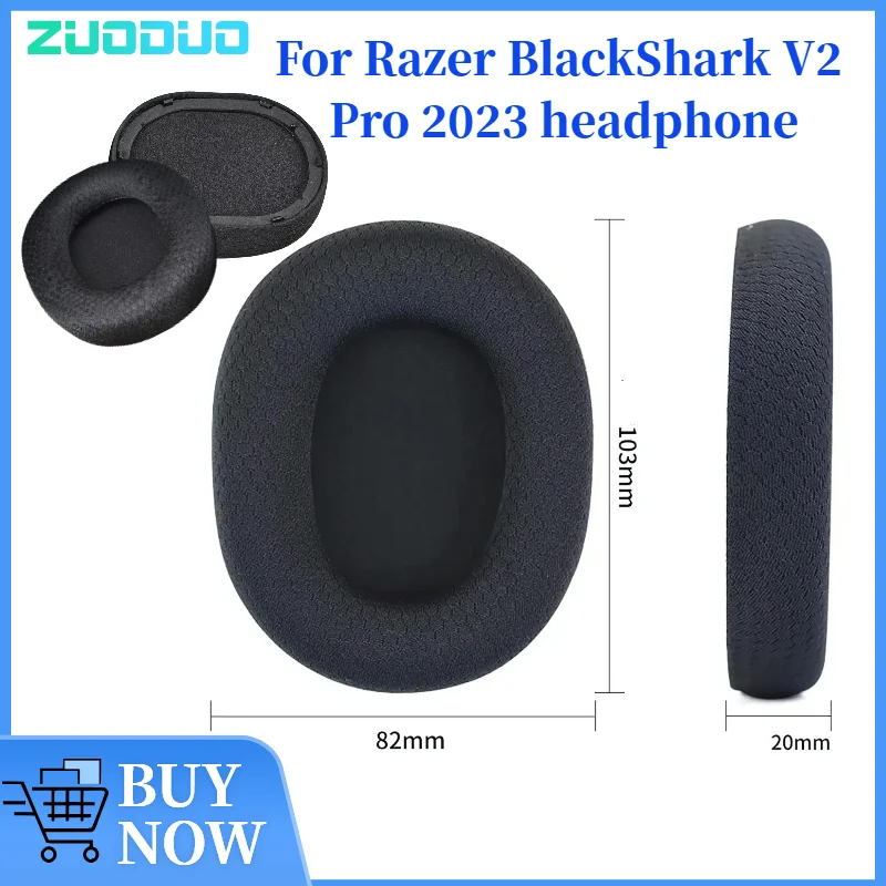 

ZUODUO Replacement Earpads for Razer Blackshark V2 Pro 2023 Headphones Cooling Gel Ear Pads Cushion Sleeve Earmuffs