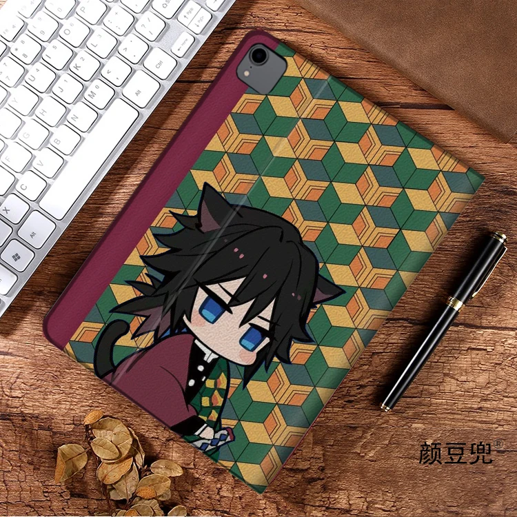 Imagem -03 - Capa Anime Tomioka Giyuu para Samsung Galaxy Tab a7 Lite 8.7 s9 Plus Capa Tri-fold s6 Lite s8 s7 Plus 2023