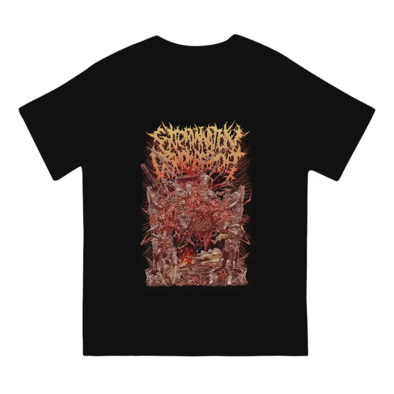 Men's Extermination Dismemberment War T Shirts Brutal Deathcore Clothes Vintage Short Sleeve Round Neck Tee Shirt Adult T-Shirt