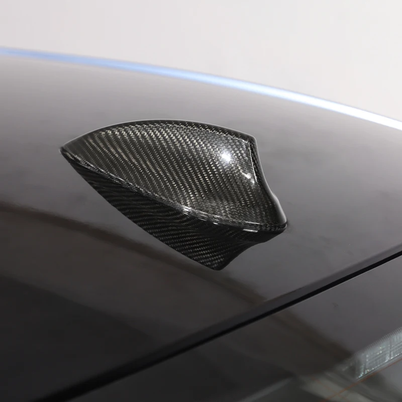 Für BMW 2 3 4 5 Serie F22 F30 F34 F32 G20 G30 Echte Carbon-Faser Dachantenne Dekorative Abdeckung Haifischflosse Autoteile