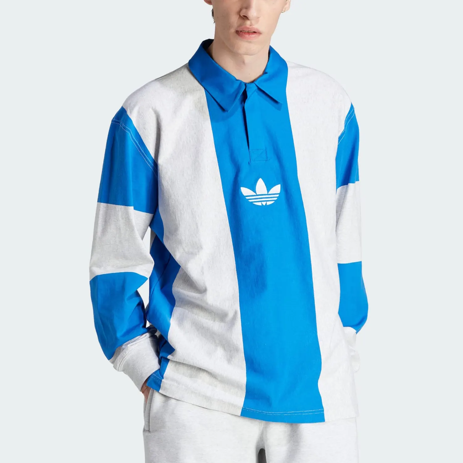 قميص بولو رياضي بأكمام طويلة للرجال من Adidas Official Authentic Originals IM4584