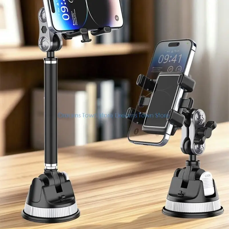 Strong Universal Car Windscreen Phone Brackets with Three Adjustment Ergonomic Dashboards Phone Stand for Optimal Viewing