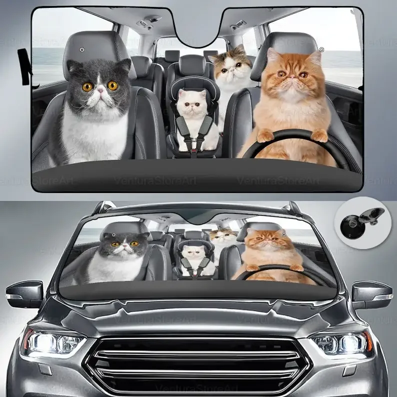 Family Exotic Car Sunshade,Exotic Lover, Exotic Car Decoration, Car Sun Protector, Exotic Decoration LNG04