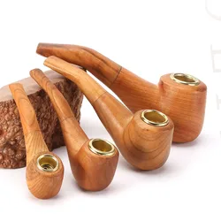 Solid Wood Classic Pipe Smoking High Quality Wood Tobacco Pipe Smoke Smoking Accessories