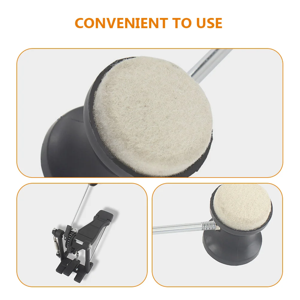

2Pcs Felt Foot Drum Pedal Hammer Replacement For Bass Drum Percussion Instrument Parts Accessory